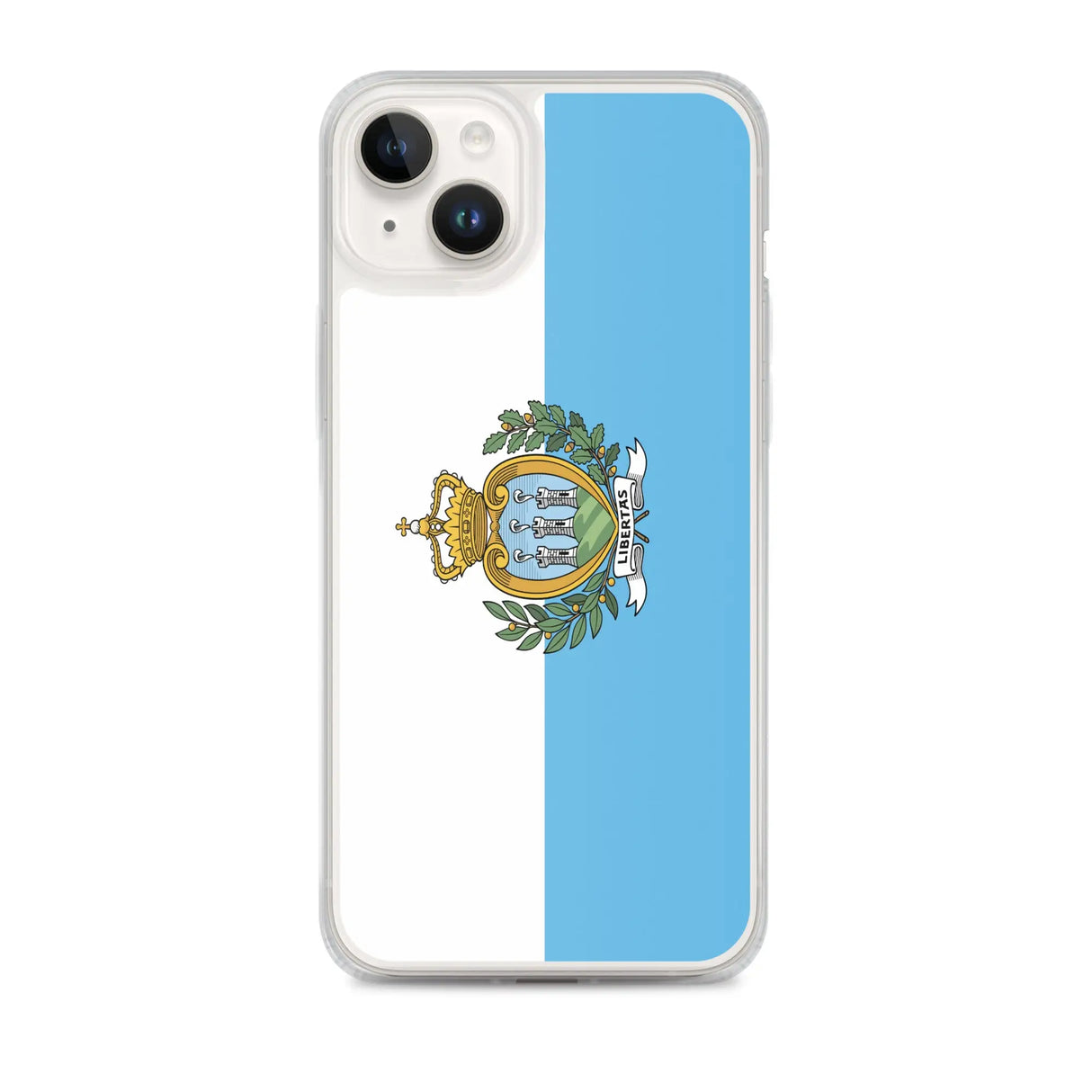 Coque iphone drapeau saint-marin souple antichoc transparente