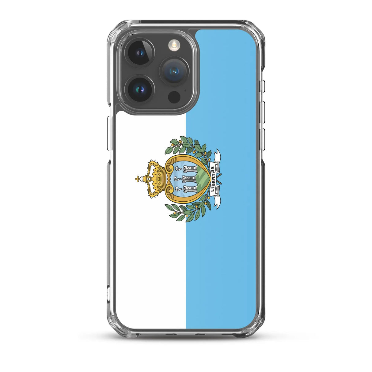Coque iphone drapeau saint-marin souple antichoc transparente