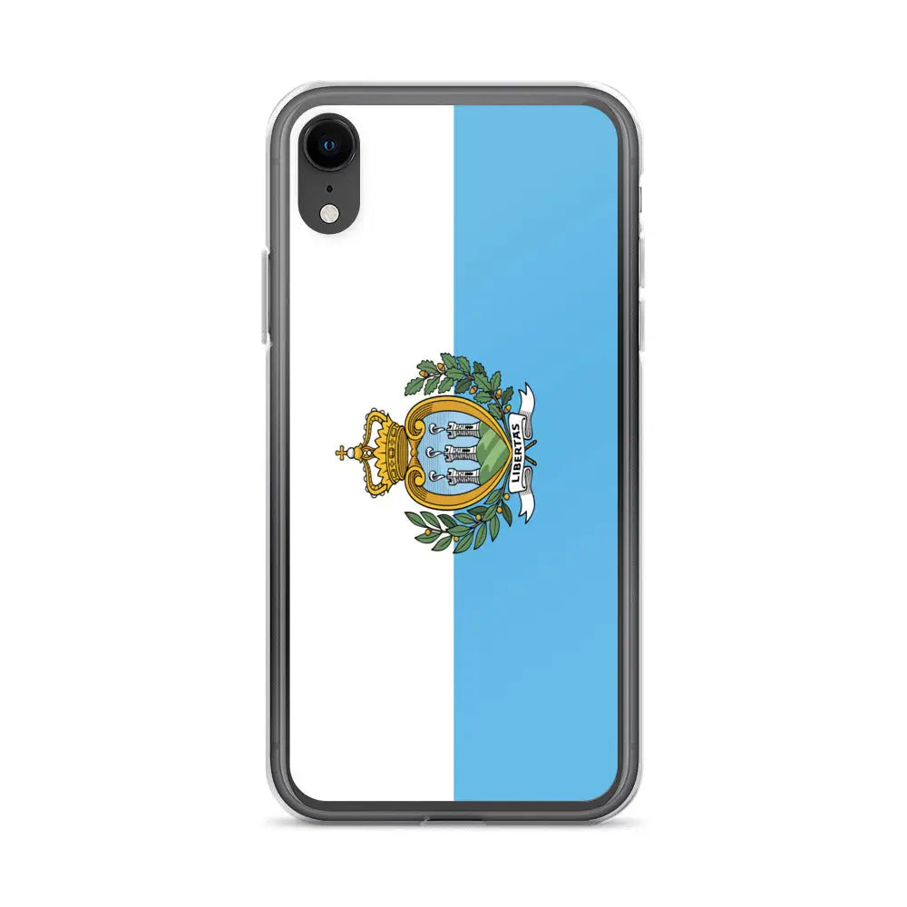 Coque iphone drapeau saint-marin souple antichoc transparente