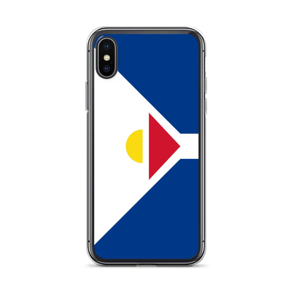 Coque iphone drapeau saint-martin souple antichoc transparente