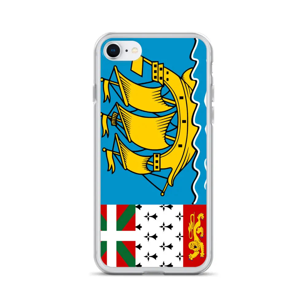 Coque iphone drapeau saint-pierre-et-miquelon souple antichoc