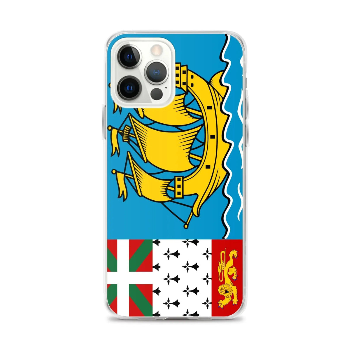 Coque iphone drapeau saint-pierre-et-miquelon souple antichoc
