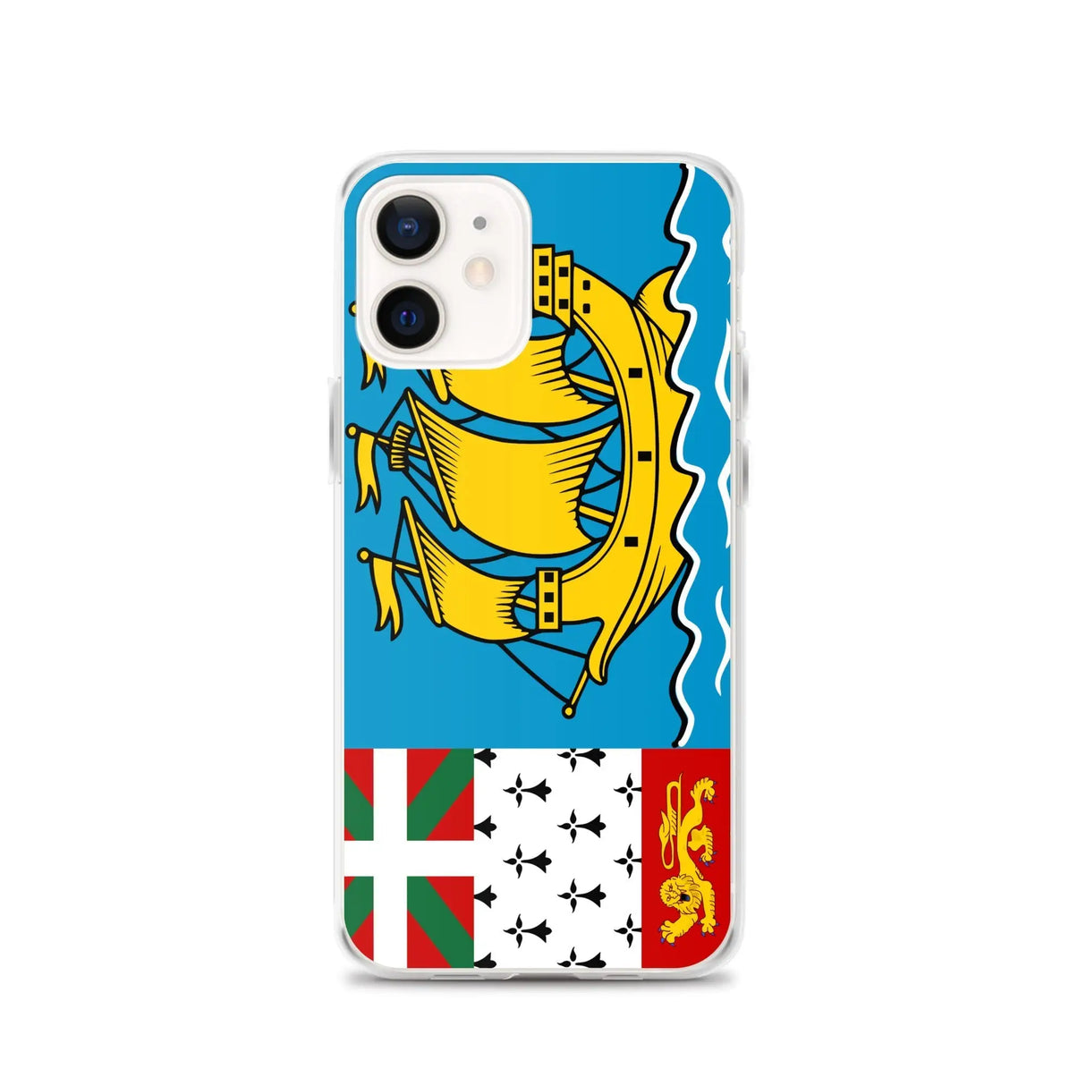 Coque iphone drapeau saint-pierre-et-miquelon souple antichoc