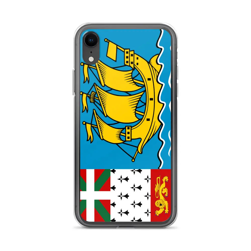 Coque iphone drapeau saint-pierre-et-miquelon souple antichoc