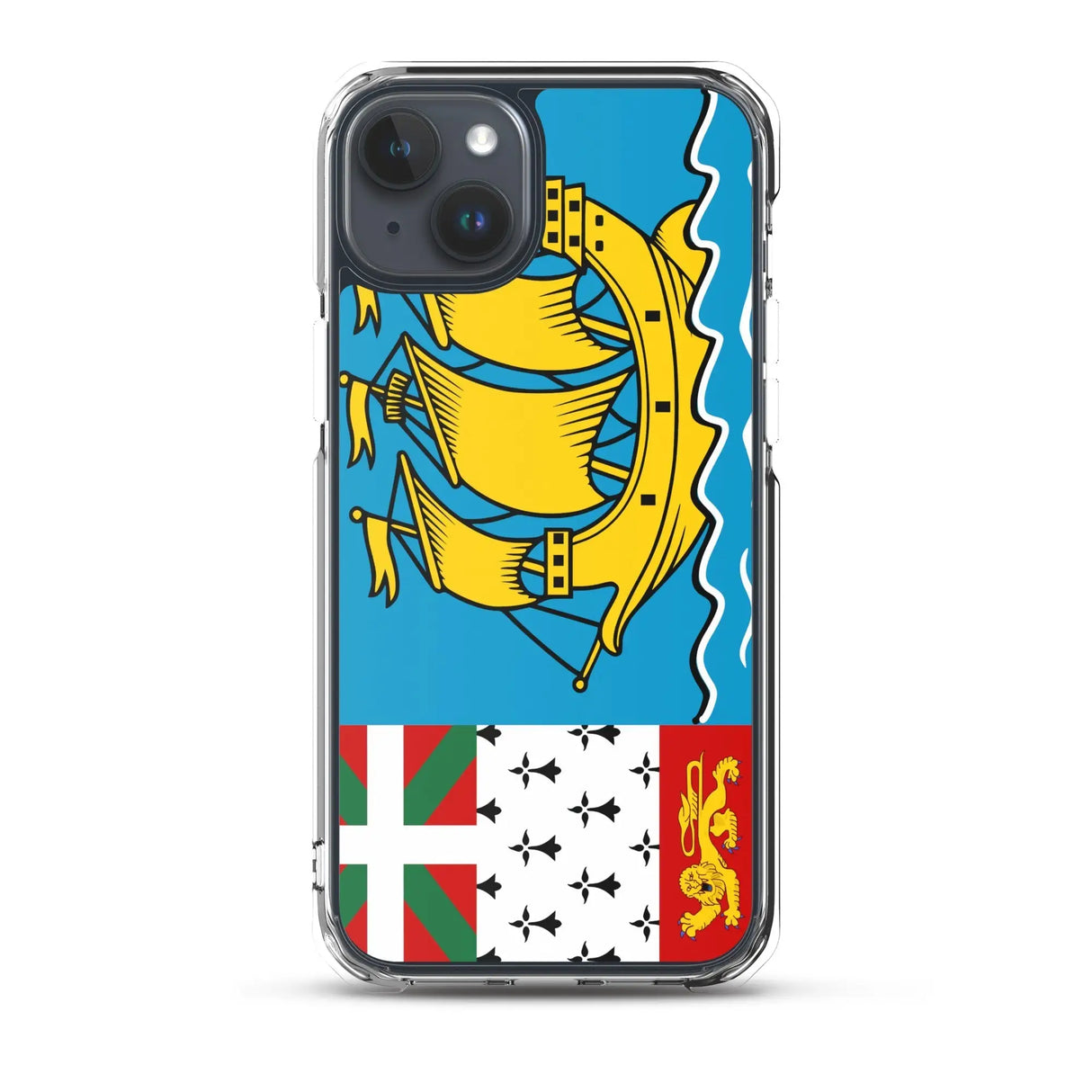 Coque iphone drapeau saint-pierre-et-miquelon souple antichoc