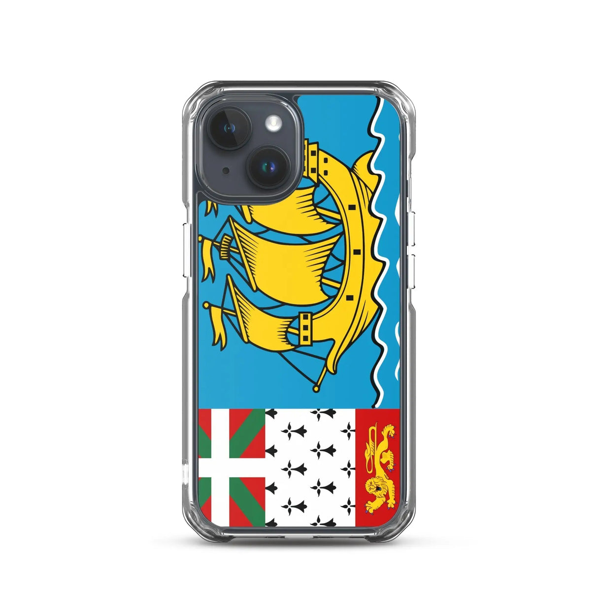Coque iphone drapeau saint-pierre-et-miquelon souple antichoc