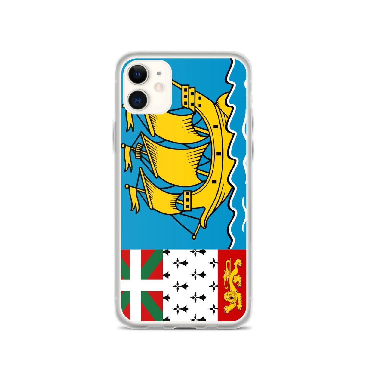 Coque iphone drapeau saint-pierre-et-miquelon souple antichoc