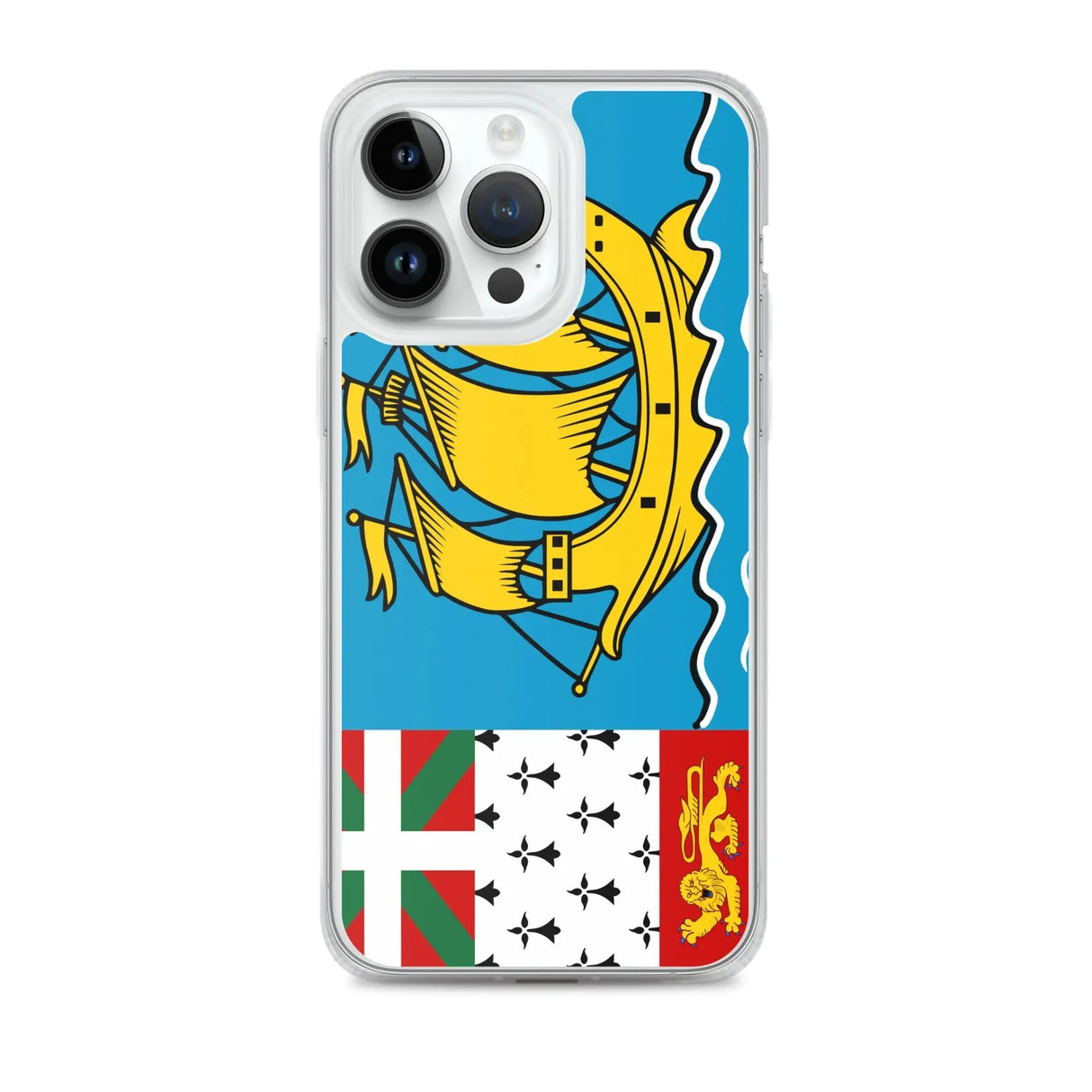 Coque iphone drapeau saint-pierre-et-miquelon souple antichoc