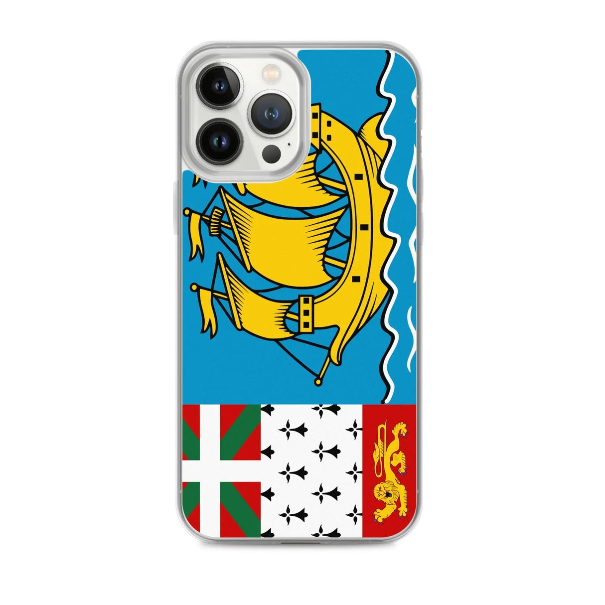 Coque iphone drapeau saint-pierre-et-miquelon souple antichoc