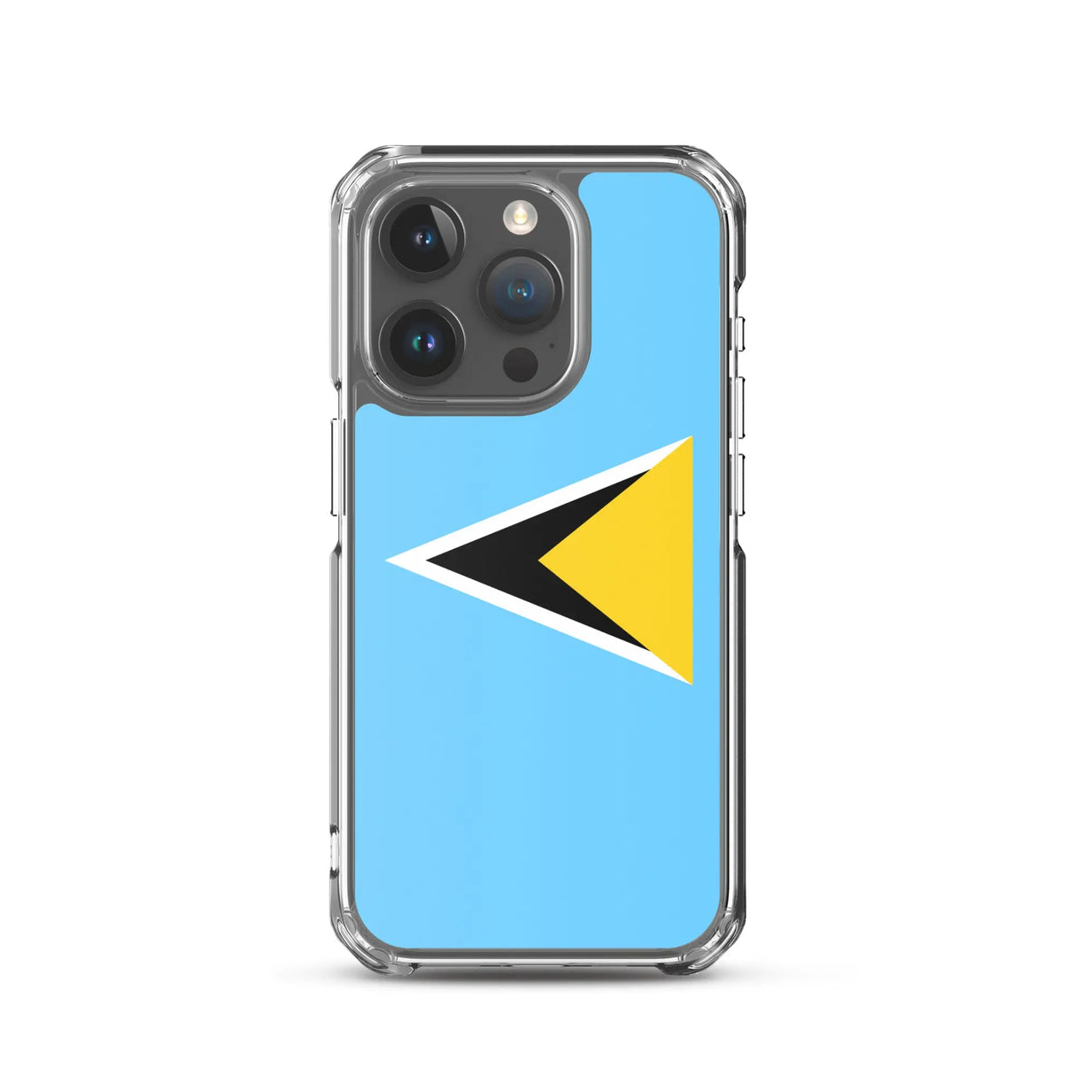 Coque iphone drapeau sainte-lucie souple antichoc transparente