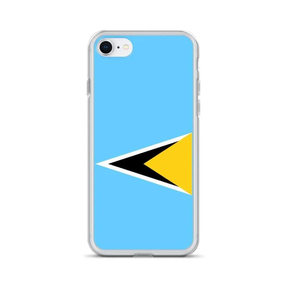 Coque iphone drapeau sainte-lucie souple antichoc transparente