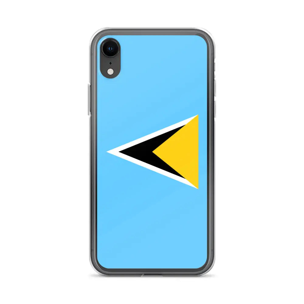 Coque iphone drapeau sainte-lucie souple antichoc transparente