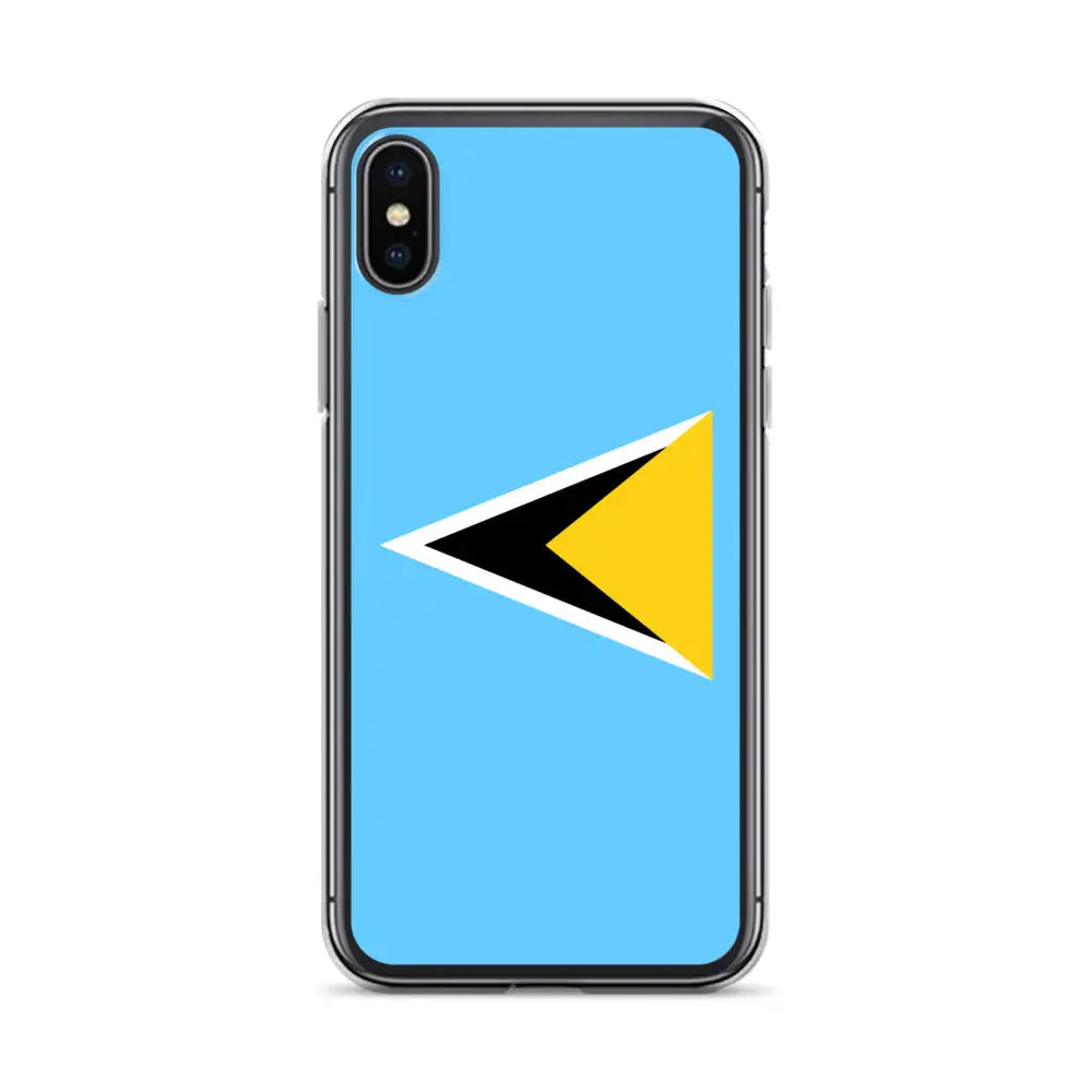 Coque iphone drapeau sainte-lucie souple antichoc transparente