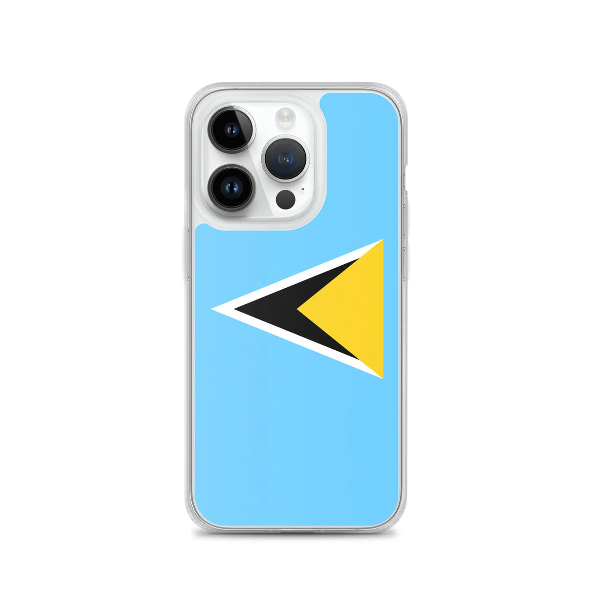 Coque iphone drapeau sainte-lucie souple antichoc transparente