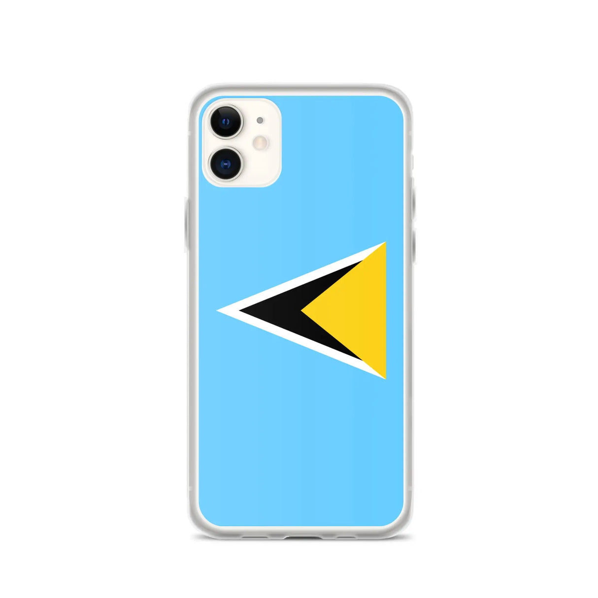 Coque iphone drapeau sainte-lucie souple antichoc transparente
