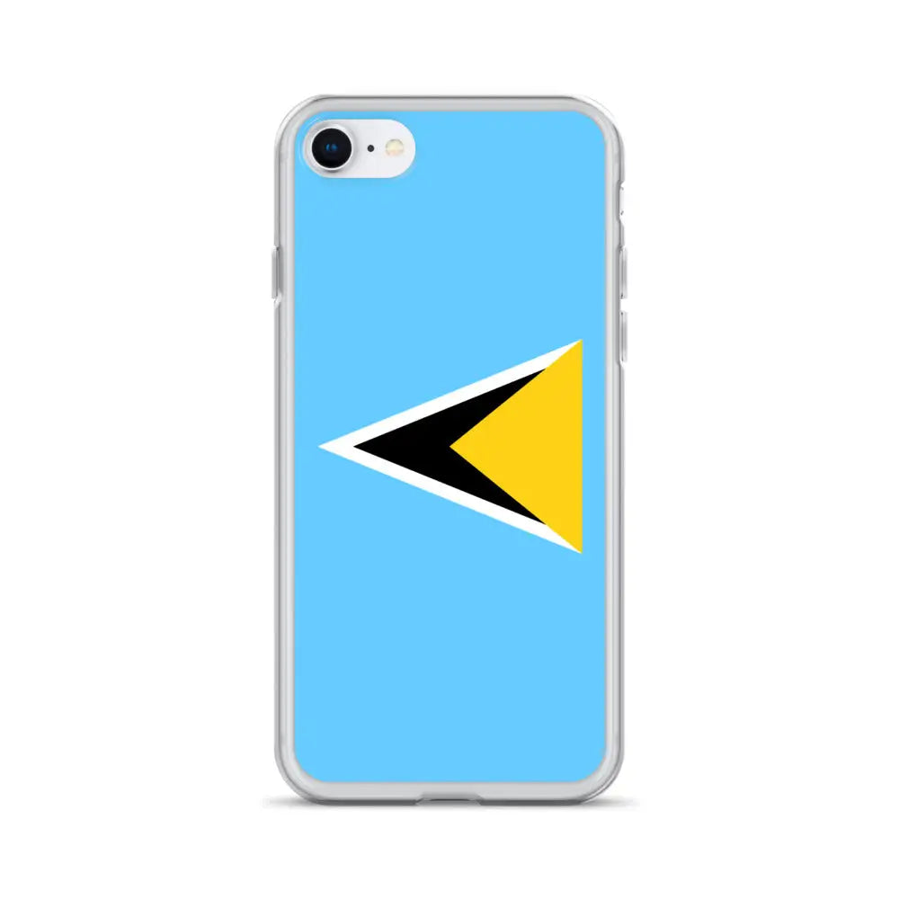 Coque iphone drapeau sainte-lucie souple antichoc transparente