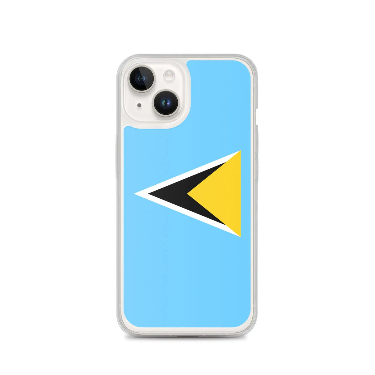 Coque iphone drapeau sainte-lucie souple antichoc transparente