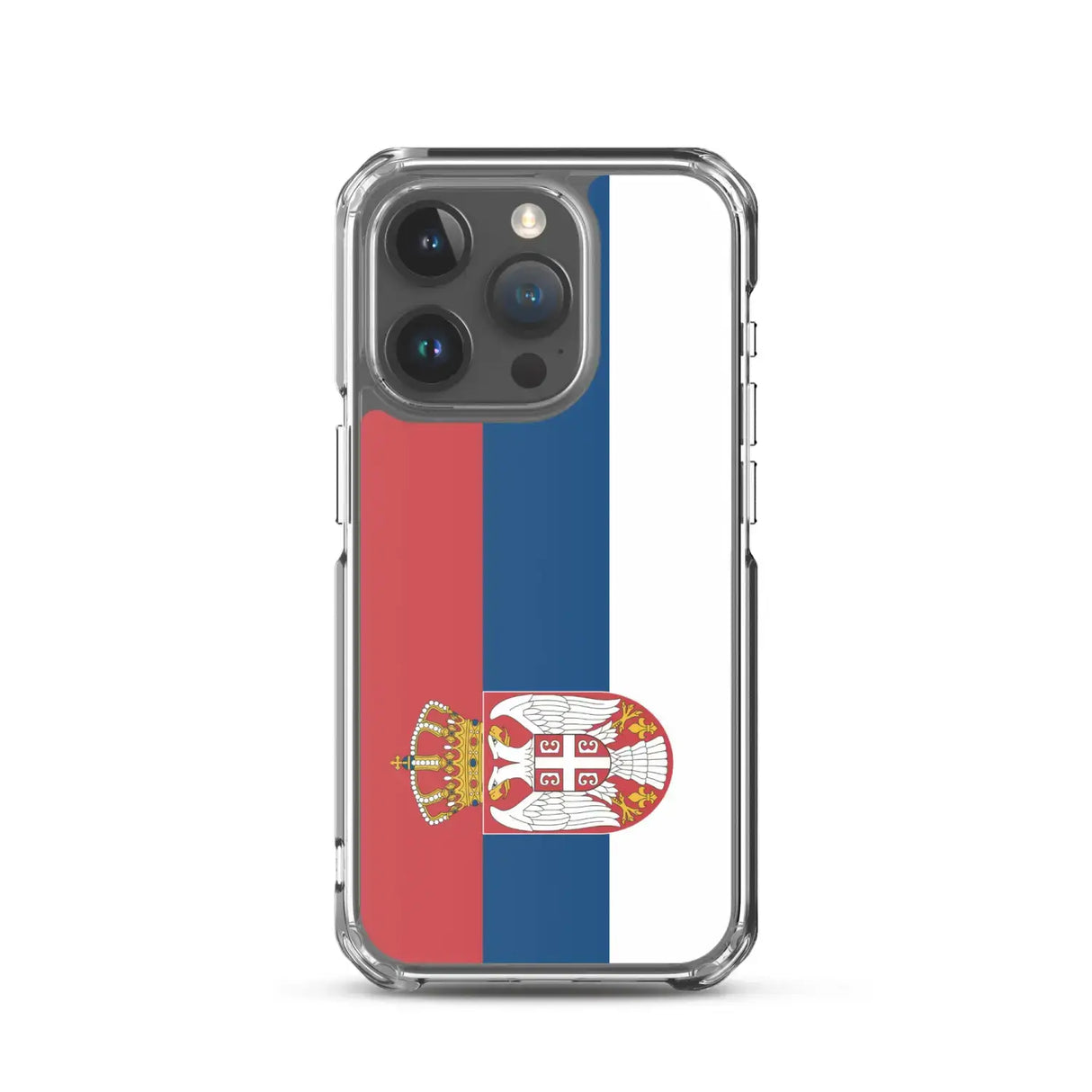 Coque iphone drapeau serbie souple antichoc transparente