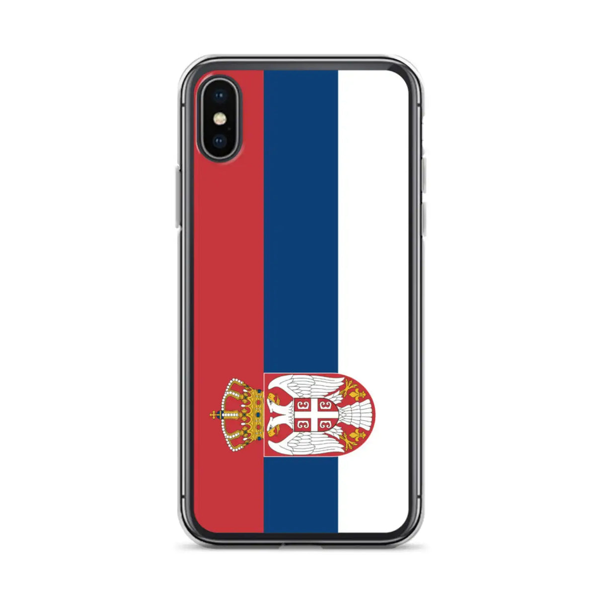 Coque iphone drapeau serbie souple antichoc transparente