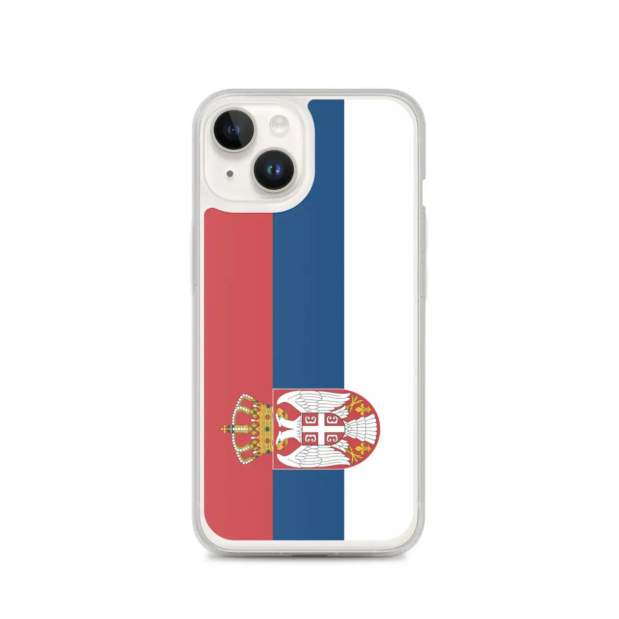 Coque iphone drapeau serbie souple antichoc transparente