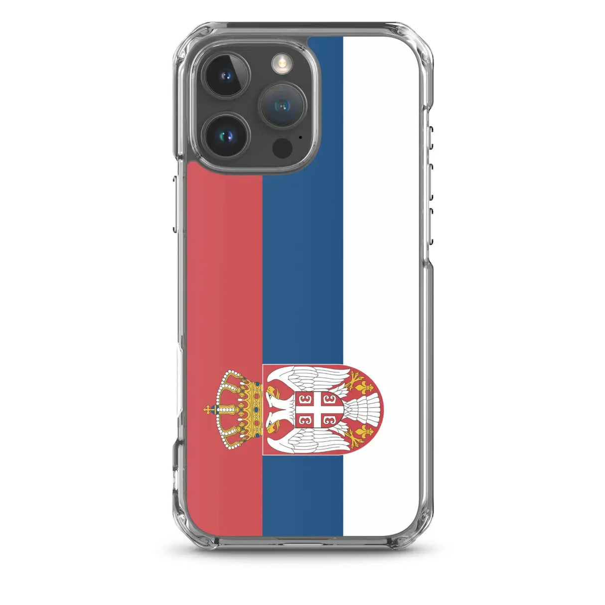 Coque iphone drapeau serbie souple antichoc transparente