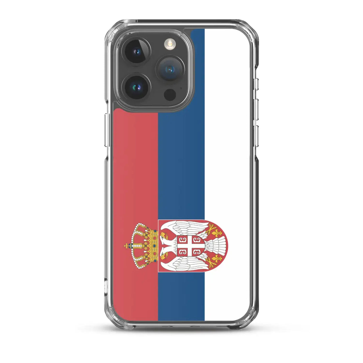 Coque iphone drapeau serbie souple antichoc transparente