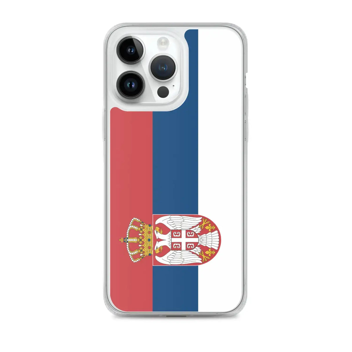Coque iphone drapeau serbie souple antichoc transparente