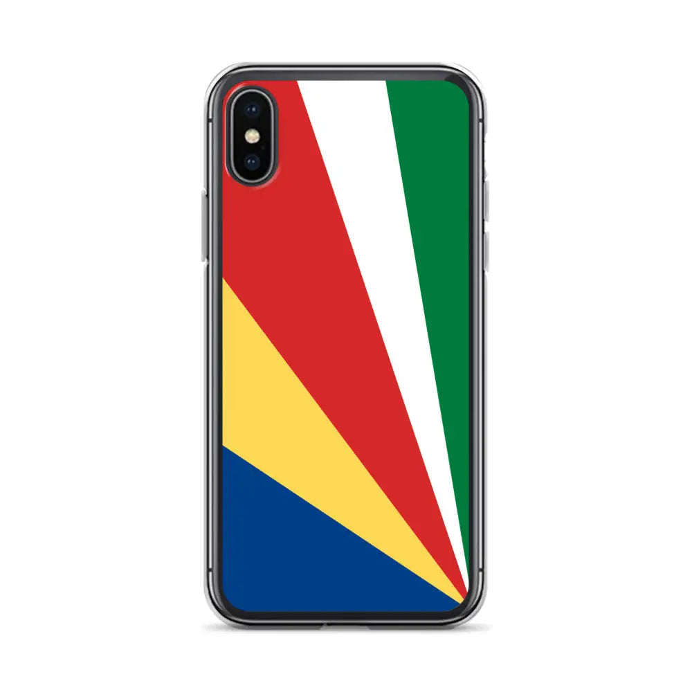 Coque iphone drapeau seychelles souple antichoc transparente