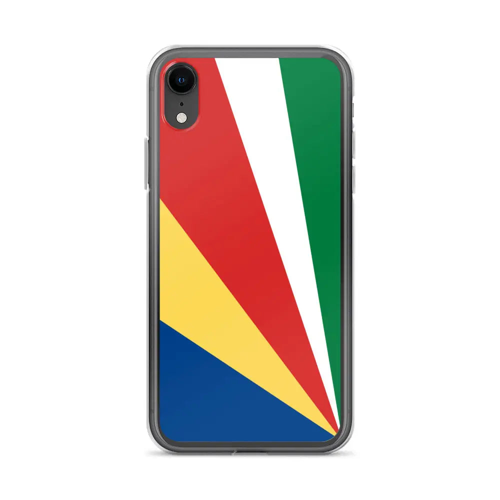 Coque iphone drapeau seychelles souple antichoc transparente