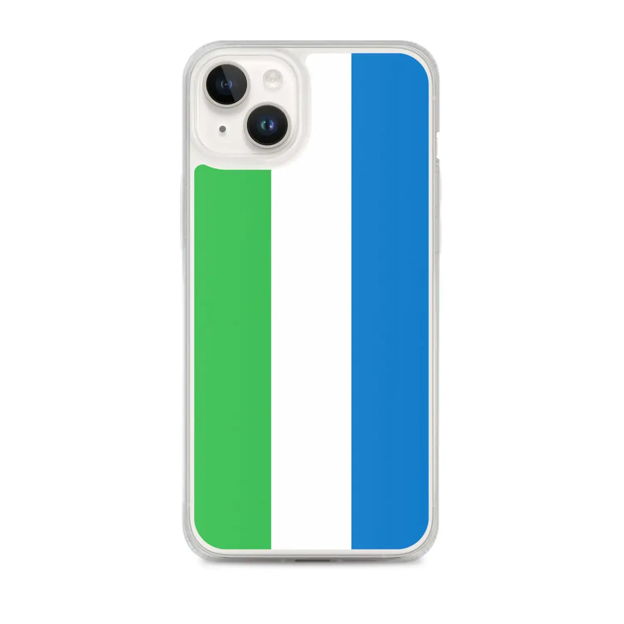 Coque iphone drapeau sierra leone souple antichoc transparente