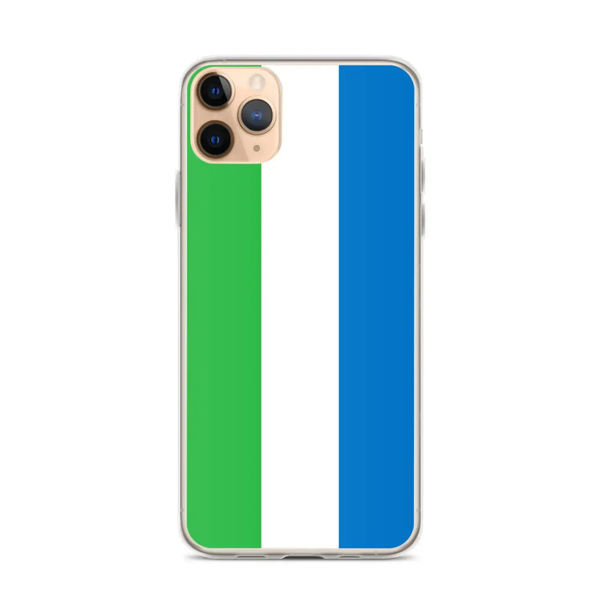 Coque iphone drapeau sierra leone souple antichoc transparente