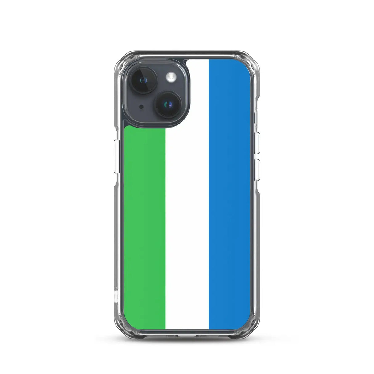 Coque iphone drapeau sierra leone souple antichoc transparente