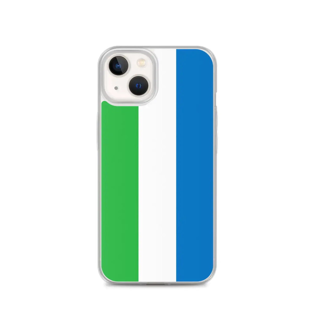 Coque iphone drapeau sierra leone souple antichoc transparente