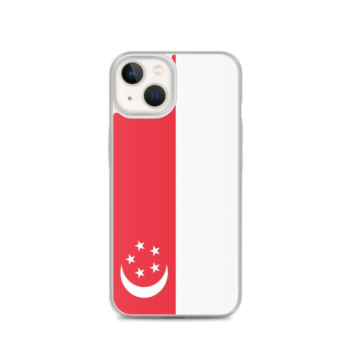 Coque iphone drapeau singapour souple antichoc transparente