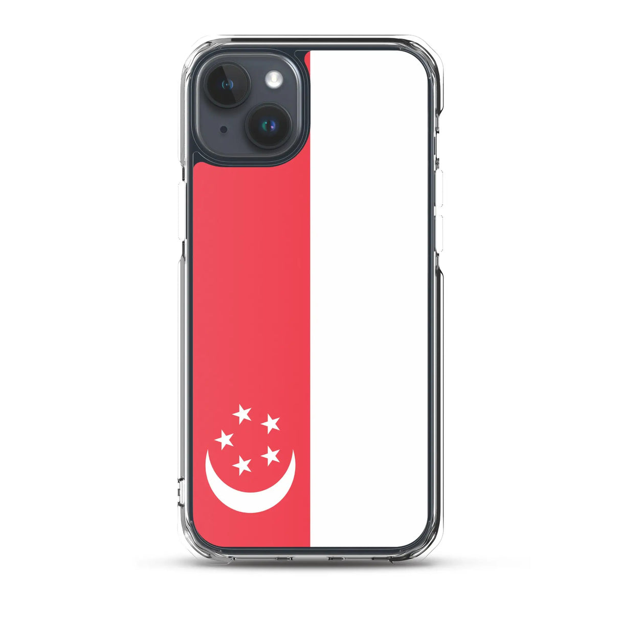 Coque iphone drapeau singapour souple antichoc transparente