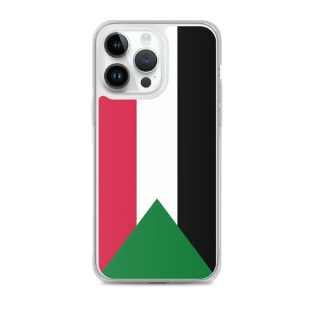 Coque iphone drapeau soudan souple antichoc transparente