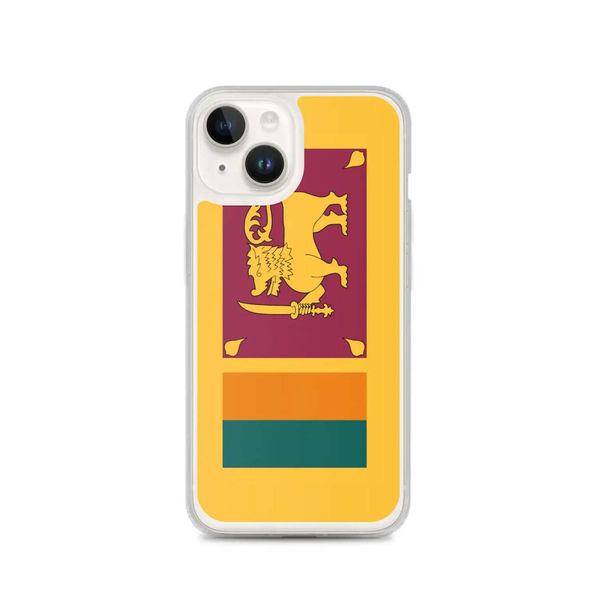 Coque iphone drapeau sri lanka souple antichoc transparente