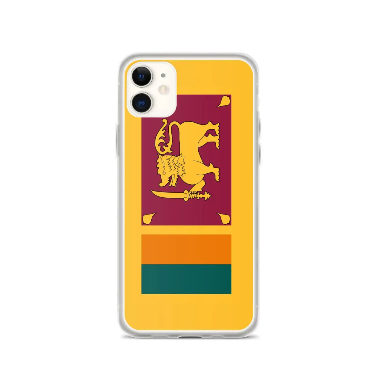 Coque iphone drapeau sri lanka souple antichoc transparente
