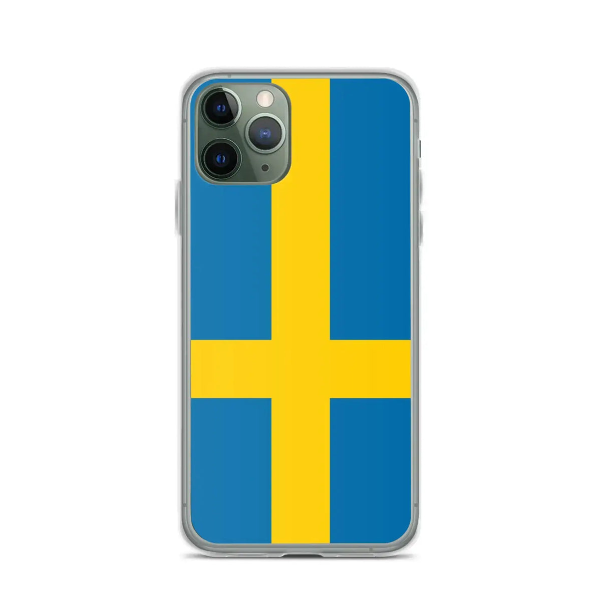 Coque iphone drapeau suède souple antichoc transparente