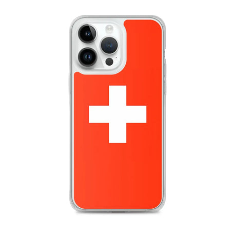 Coque iphone drapeau suisse souple antichoc transparente