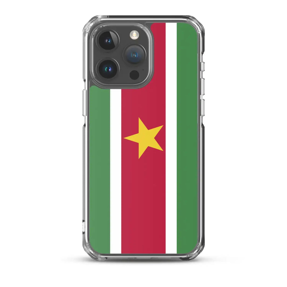 Coque iphone drapeau suriname souple antichoc transparente