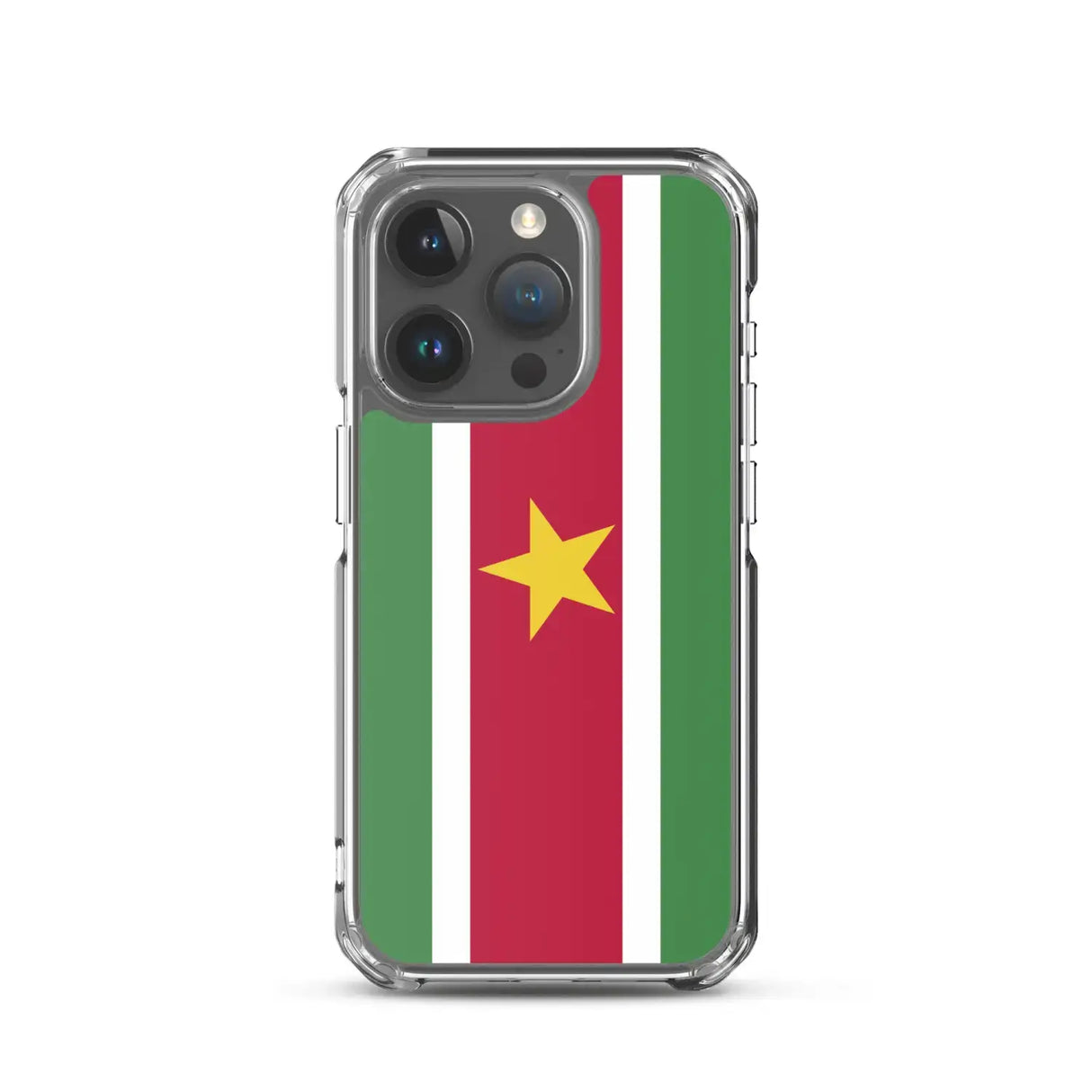 Coque iphone drapeau suriname souple antichoc transparente