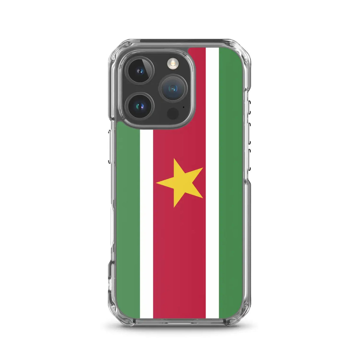 Coque iphone drapeau suriname souple antichoc transparente