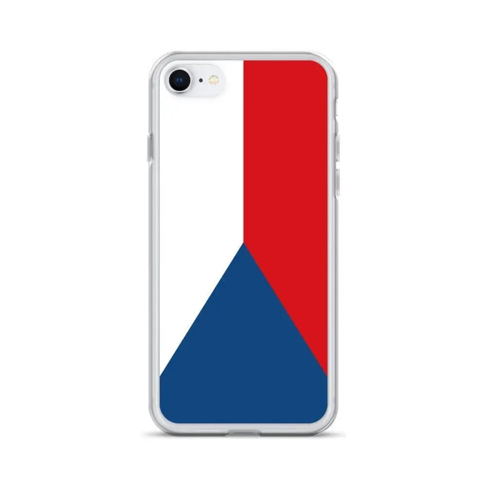 Coque iphone drapeau tchéquie souple antichoc transparente