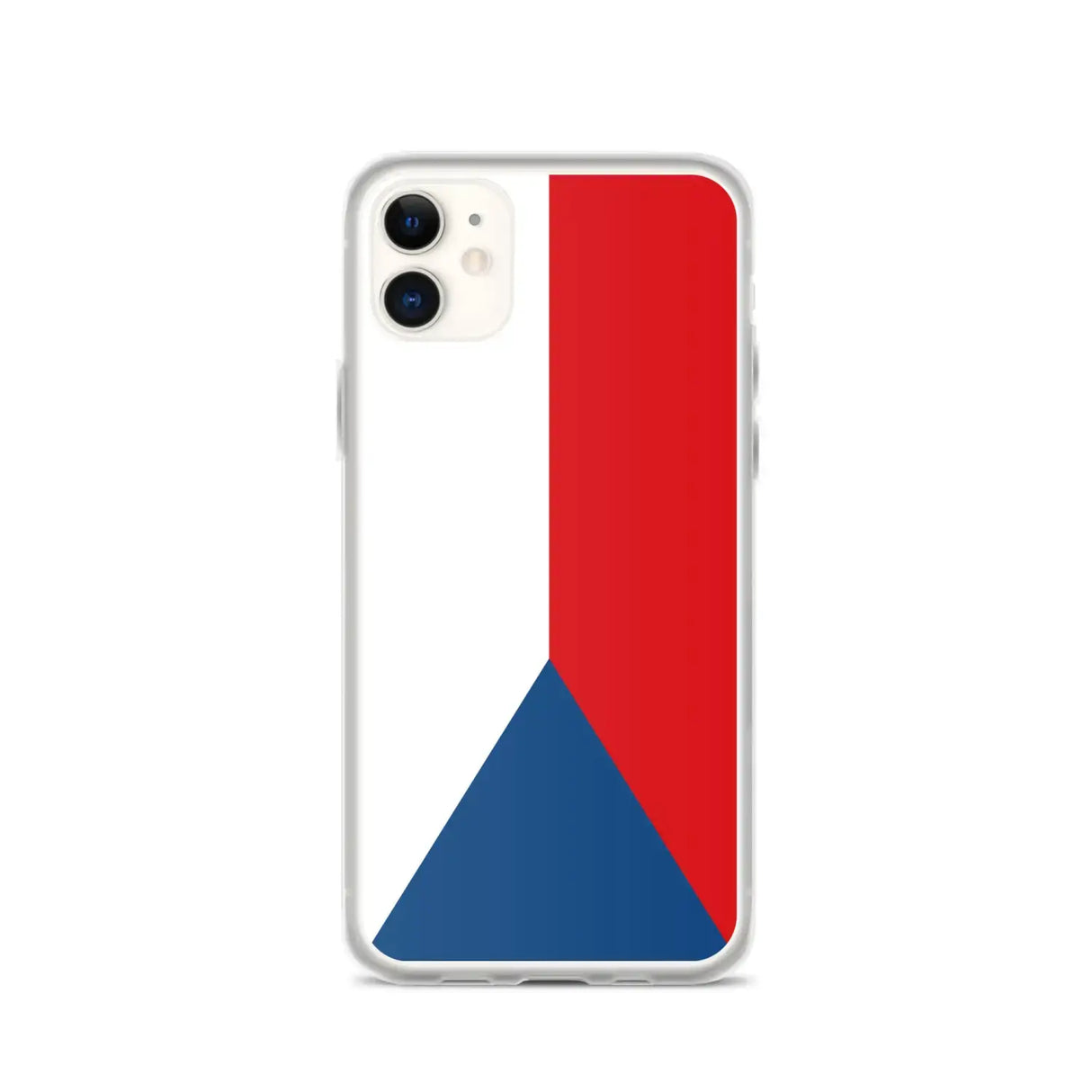 Coque iphone drapeau tchéquie souple antichoc transparente