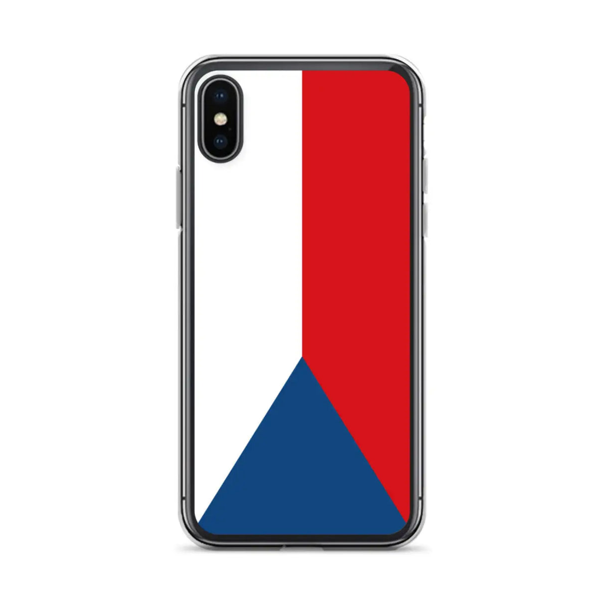 Coque iphone drapeau tchéquie souple antichoc transparente
