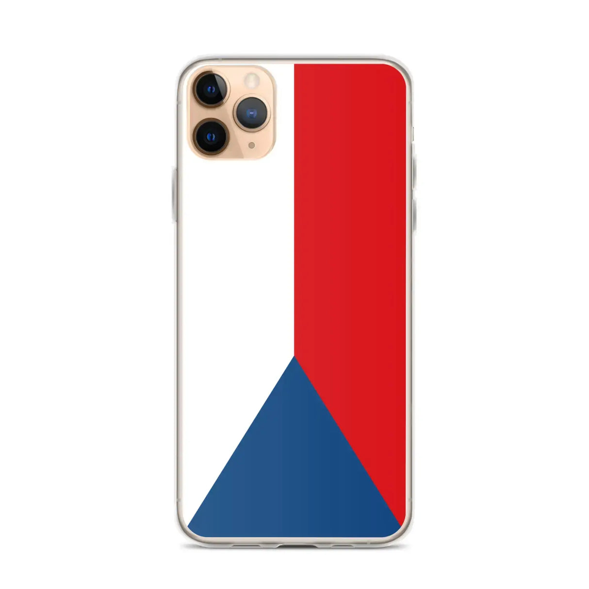 Coque iphone drapeau tchéquie souple antichoc transparente