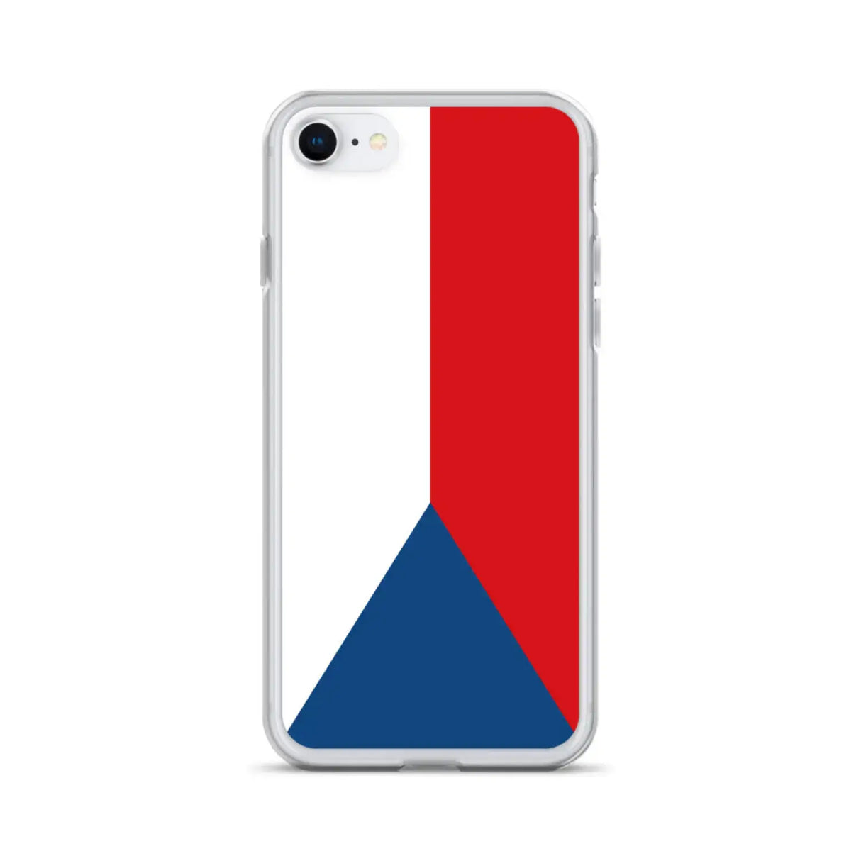 Coque iphone drapeau tchéquie souple antichoc transparente