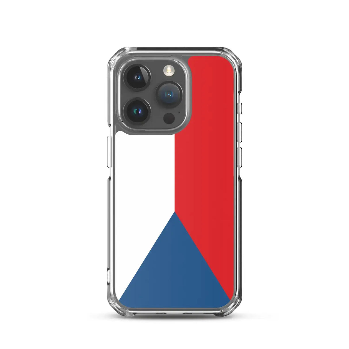 Coque iphone drapeau tchéquie souple antichoc transparente