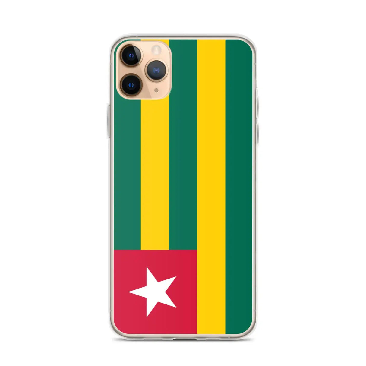 Coque iphone drapeau togo souple antichoc transparente